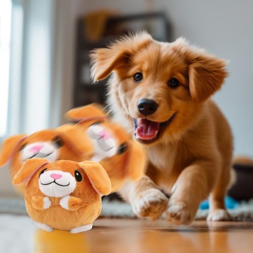 Mity rain Interactive Dog Toys with Thicken Plush, Moving Dog Toy