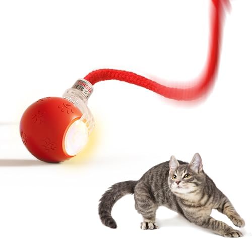 Interactive Cat Toys for Bored Indoor Cats - Motion Activated, RGB Lighting, 2 Speed Settings & 3 Modes - for Cats & Kittens!