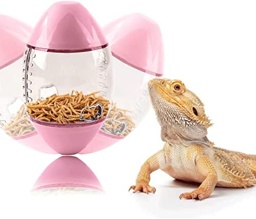ALI2 Lizard & Gecko Enrichment Toys - Interactive Rugby Shape Toys for Bearded Dragon, Lizard & Small Animals