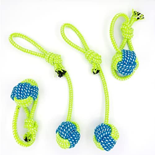 YESWOOD! Tug of War Dog Toy Small Breed,4-Pack Small Dog Rope Toy with Ball