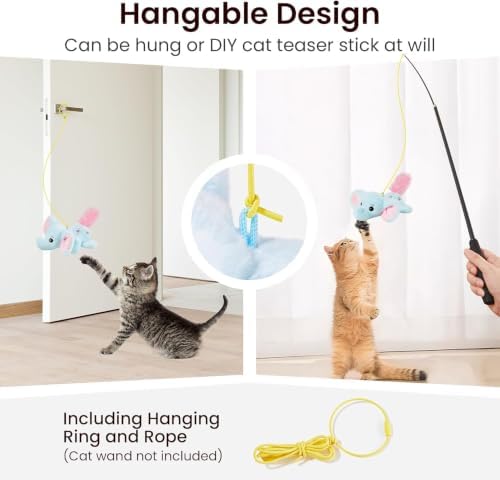 Potaroma Cat Toys Flapping Elephant, Touch Activated Interactive Kicker