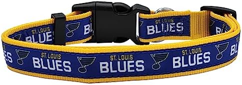 NHL ST.Louis Blues Collar for Dogs & Cats, Large. - Adjustable, Cute & Stylish! The Ultimate Hockey Fan Collar!