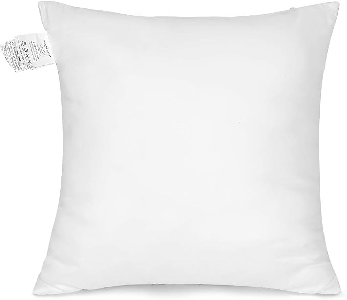 OTOSTAR Throw Pillows Inserts 18x18 Inches, Set of 4 Square Form Cushion Stuffer for Couch, Sofa, Bed - Indoor Decorative Pillows Inserts - White