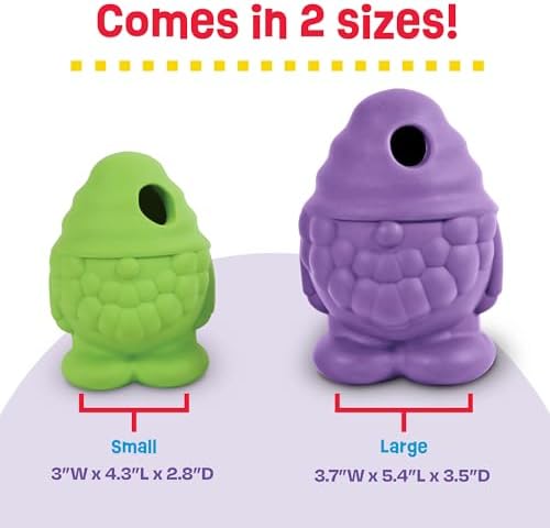 Brightkins Tough & Tumble Treat Dispenser Large Gnome - BPA Free Enrichment Treat Dispensing Dog Toy for Aggressive Play (Pack of 2)