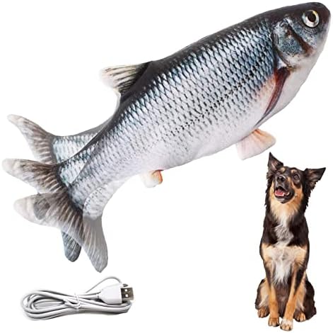 Flopping Fish Electric Dog Toy,Realistic Interac tive for Small Medium Dogs