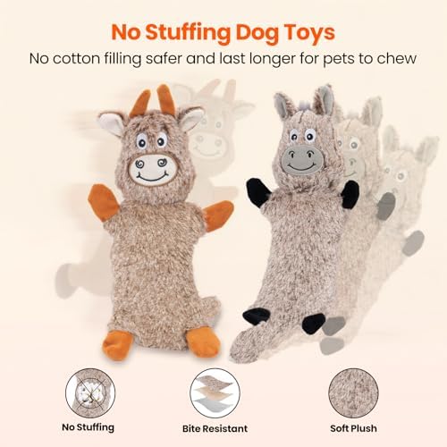 HGB Squeaky Crinkle Dog Toys for Puppies Small Medium Dogs