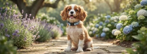 Up Country Bug-C-Xs Blue Gingham Dog Collar Xs Narrow (5/8")