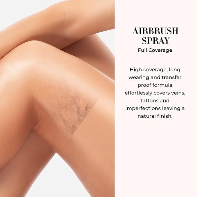 LUMINESS Airbrush Body Coverage - Tattoo Cover Up Makeup - Full Coverage Foundation for Face & Body - Water-Resistant, Long-Wear, Natural Radiant Finish, Light Tan