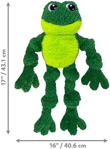 KONG Knots Oversized Dog Toy - Large/X-Large - with Inner Rope Skeleton (Frog/Monkey Combo)