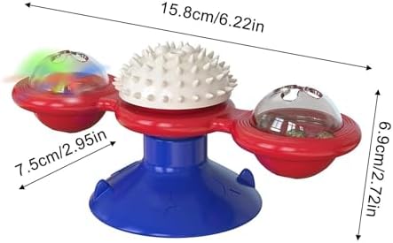 Windmill Treat Dispenser Funny Suction Cup Slow Feeder Kitten Toys