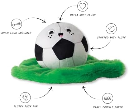 Fringe Studio Plush Dog Toy, JUST Kick IT, Pet Shop Collection (314232)