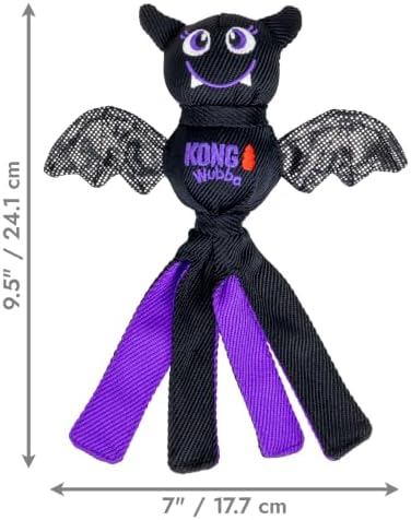 KONG Halloween Wubba Bat Small 2 Pack – Durable Interactive Tug & Toss Dog Toy