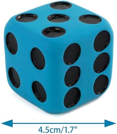 CHIWAVA 4PCS 1.7" Squeaky Latex Dog Toys Dice Fetch Play for Small Dogs