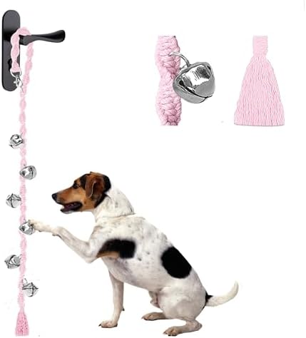 Dog Bells to Go Outside, Potty Training Bell, Handmade, Adjustable | Handmade with Premium Yarn, Twisted Style, Clear Jingle, Dog Potty Bell, Dog Door Bell.