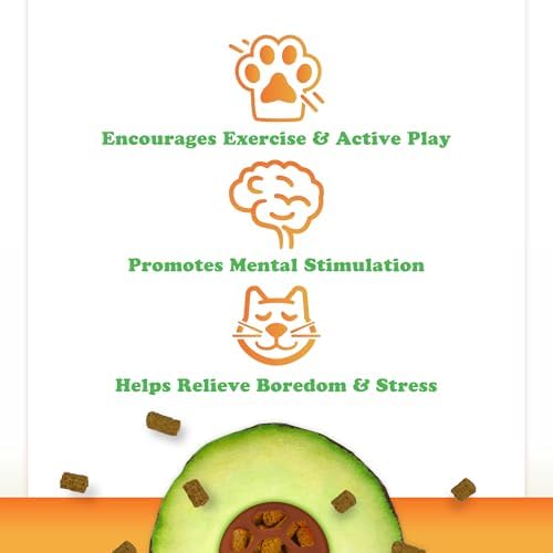 Meowijuana Knock 'n' Nibble Avocado Treat-Dispensing Cat Toy | Refillable