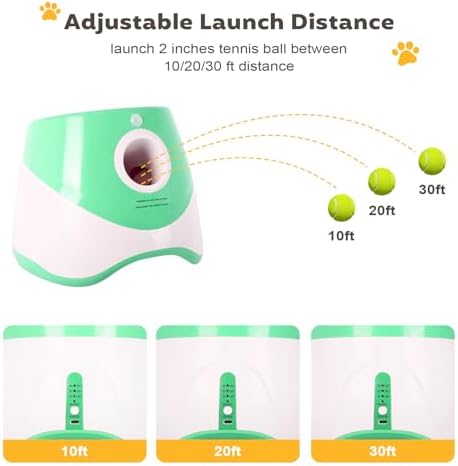 Automatic Ball Launcher for Dogs Indoor Thrower Fetch Machine,Green