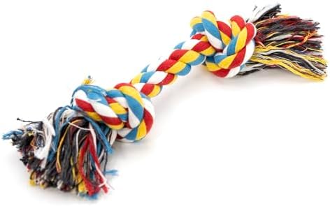 Jeffers Pet Rope Bone Dog Toy, Multi-Colored, 10" – Durable Braided Rope for Tug of War, Chewing & Fetch – Interactive Play for Pets – Machine Washable Dog Game Toy, Supports Healthy