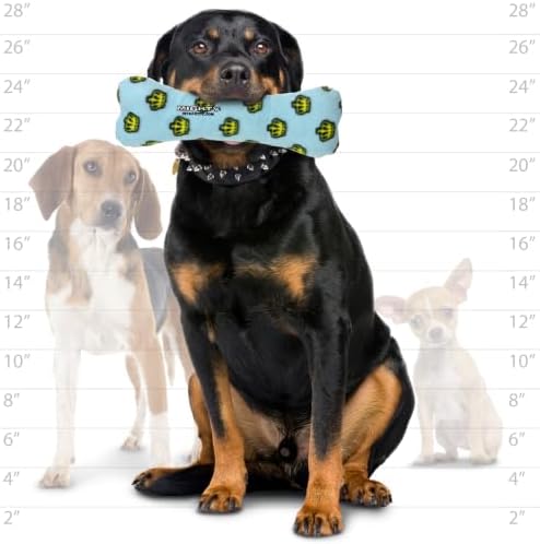 MIGHTY Tuffy 2 Pack Bone Dog Toy: Ultra Durable Plush Toy with Multiple Layers & Reinforced Seams, Washable and Floats, Vinyl Bone & Fleece