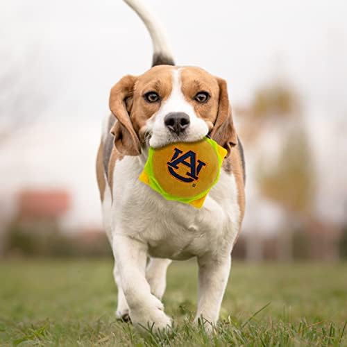Pets First NCAA Auburn Tigers Cheese Burger Plush Dog & CAT Squeak Toy - Cutest Stadium HAMBERGER Snack Plush Toy for Dogs & Cats with Inner Squeaker & Beautiful Football/Basketball Team Name/Logo