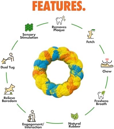 Max Fusion Roped Up Dog Toy, Large, Tie Dye, Made with Nike Grind