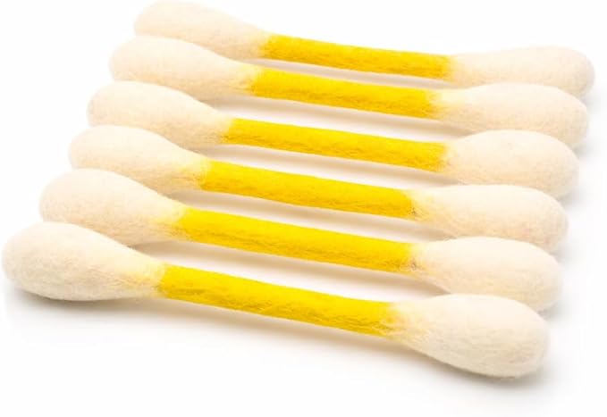 Glaciart One Swabs Cat Toys with Catnip - 6 Pk | Durable for Chew, Cute Cat Toys Interactive Kitty for Boredom, Exercise, & Play | Filled w/Organic Catnip for Anxiety & as Digestive Aid | Gift Idea