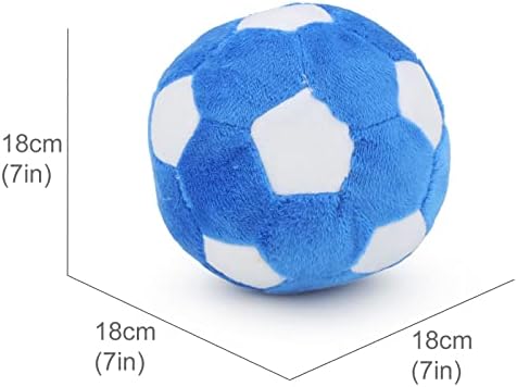 Dog Toys Balls, Pet Chew Toy Soft Interactive Plush Football, 7 in