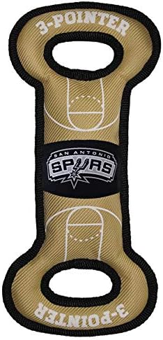 Pets First NBA SAN Antonio Spurs Field Toy. - Tough Nylon Pet Toy with Double Trim Stitching & Inner Squeaker, One Size, SPU-3030
