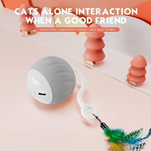 Upgraded 2.36 Inch Large Cat Toy With Touch&Voice Activation for Indoor Cat
