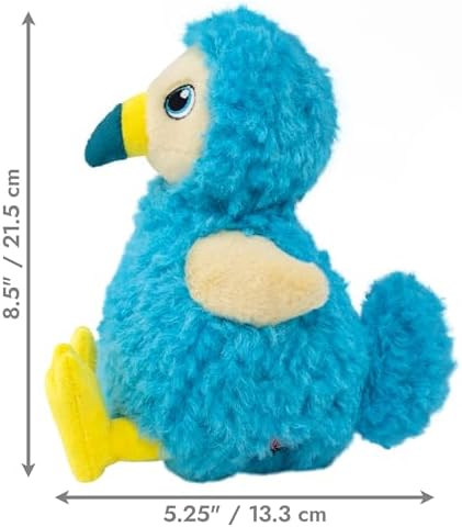 KONG Toughz Durable Plush Dog Toy - Long-Lasting Soft Chew Toy for Aggressive Chewers, Safe & Interactive for Dogs (Dodo)