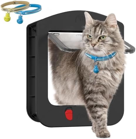 Smart Cat Door 4 Way Locking with Collar Sensor 4pcs