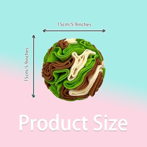 Dog Snuffle Ball, Dog Treat Toys Interactive Sniff Ball, Dog Enrichment Snuffle Ball Dog Puzzle Feeder for Exercise,Sniff Training& Slow Feeding (Avocado, 15cm)
