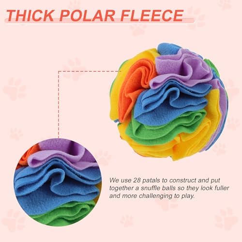 Snuffle Ball for Dogs, Interactive Dog Toys, Colorful, Small