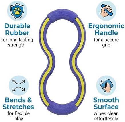 Outward Hound FlyFetch Tug Dog Toy, Durable Rubber, Fetch & Tug-o-War, All Breeds, 10.9"
