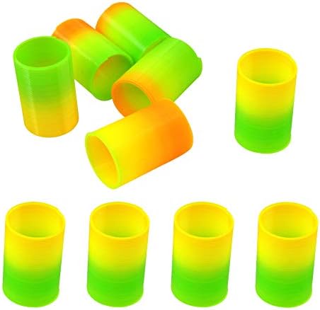 Andiker Cat Spiral Spring, 10 pcs Long Cat Creative Toy Interactive cat Toy Durable Heavy Plastic Spring Colorful Springs Cat Toy for Swatting, Biting, Hunting, and Active Healthy Play (10pc)
