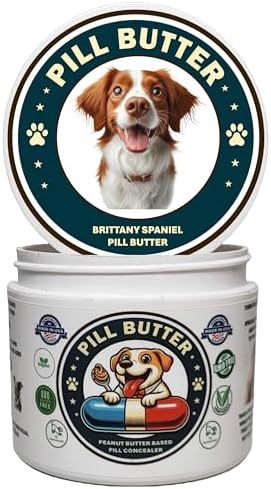Peanut Butter Dog Pill Wrap - Brittany Spaniel Label