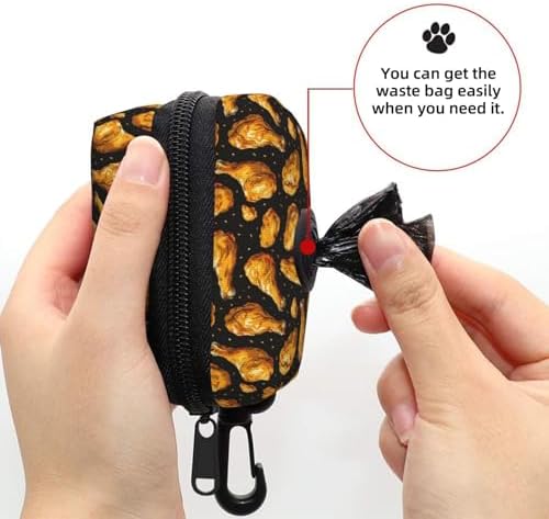 Crispy Fried Chicken Print Dog Poop Bag Holder