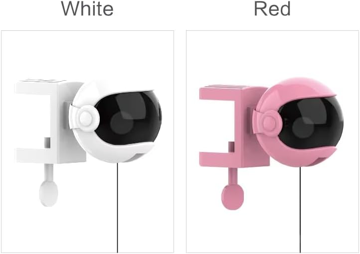 Automatic Cat Teaser Toy with Electric Yo-Yo Motion, Clamp-On Design, Plush Ball Attachment for Interactive Play
