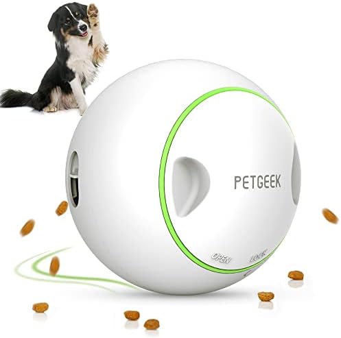 PETGEEK Interactive Dog Treat Ball, Automatic IQ Training Toy for Dogs