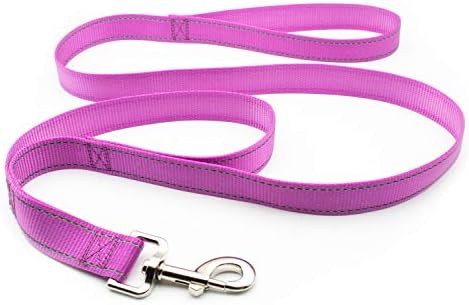 Personalized Dog Collar, Reflective Custom Dog Collar with Name Phone Number Adjustable Size (XS S M L) (Orchid)