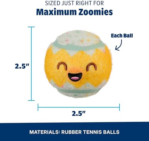 BarkBox Play Hatch Rubber Tennis Balls - for Dogs