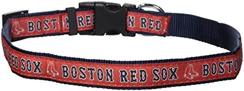 MLB Boston Red Sox Licensed PET COLLAR- Heavy-Duty, Strong, and Durable Dog Collar. Available in 29 Baseball Teams and 4 Sizes
