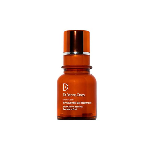 Dr. Dennis Gross Vitamin C Lactic Firm & Bright Eye Treatment | Silky, Lightweight, Fast-Absorbing Treatment to Improve Puffiness, Dark Circles, and Wrinkles Around the Eyes | 0.5 oz