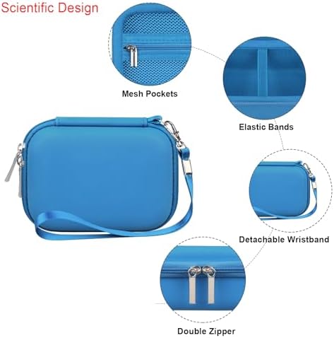 Elonbo Carrying Case for Bitzee Disney/Bitzee Magicals/Bitzee Interactive Toy Digital Pet, Bitzee Digital Virtual Toy Hard Travel Bag, Electronic Pets Toys Storage Cover Holder, Light Blue