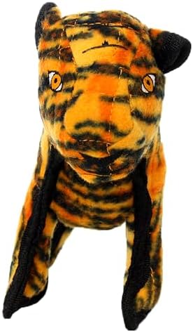 TUFFY® - 2 Pack Original : Tiger Dog Toy : Ultra Durable Plush Dog Toy with Multiple Layers & Reinforced Seams, Washable and Floats, Original Construction