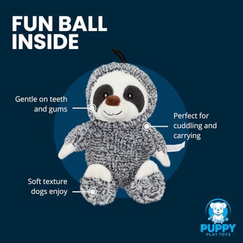 5-Pack Sloth and Shark Dog Squeaky Toys – Interactive Plush Set with 3 Tennis Balls – Durable Enrichment Chew Toys for All Dog Sizes