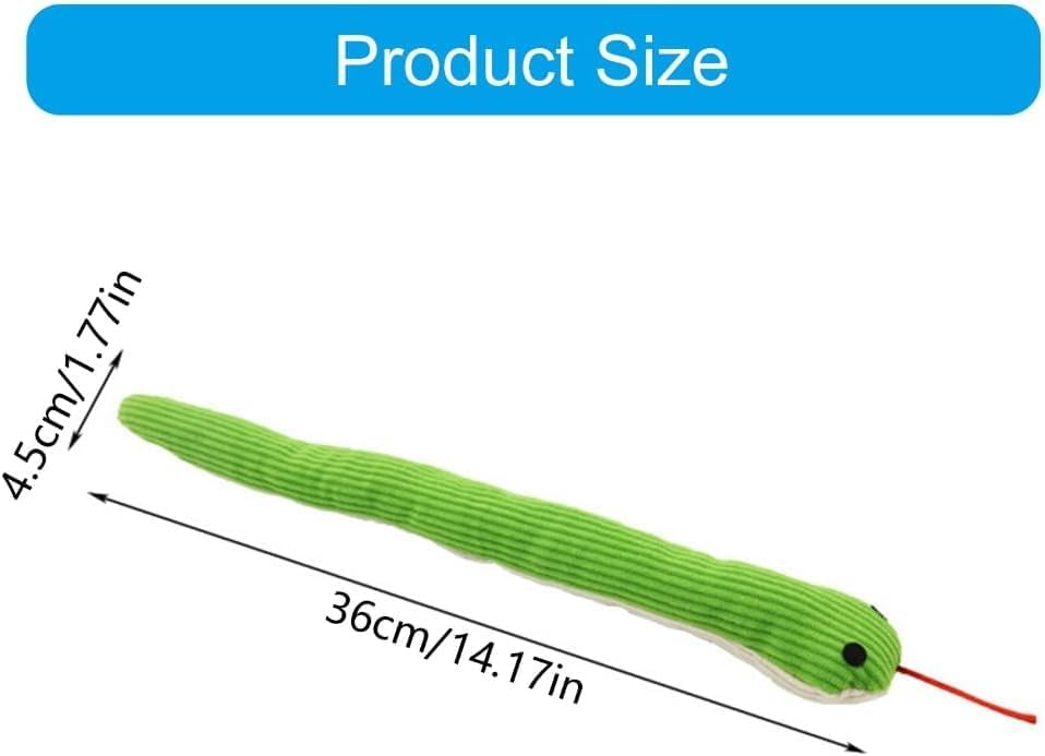 Squeaky Snake Dog Toy, Durable Corduroy Interactive Chew Toy for Small Medium Dogs, Soft Plush Teething Toy for Puppy Boredom Relief
