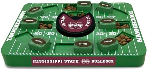 Pets First NCAA Mississippi State Large Puzzle Toy, New Size, Interactive Dog Treat & Slow Feeding Toy