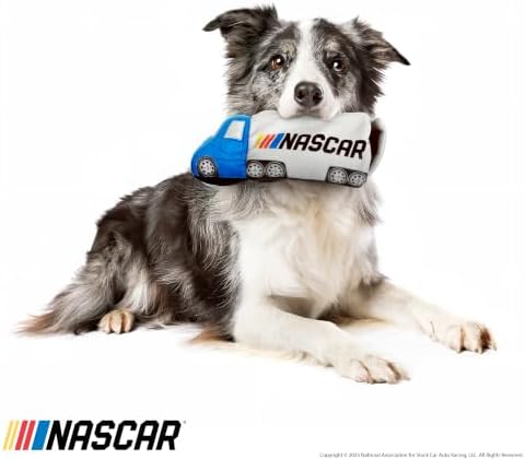 NASCAR, Hide & Seek Nesting Toys for Dogs, Semi Truck & Racecar Tug Toy