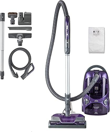 Kenmore 600 Series Pet Friendly Bagged Canister Vacuum | Lightweight, Pet PowerMate, Pop-N-Go Brush, 2 Motors, HEPA Filter, Aluminum Telescoping Wand, Retractable Cord - 81615