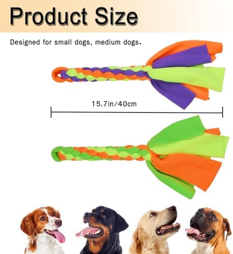 2 Pack Dog Fleece Rope Toy, Flirt Pole Replacement Toys